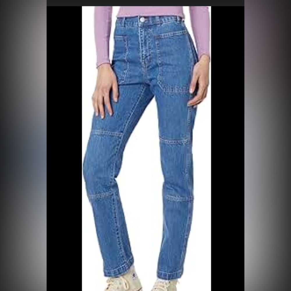 Madewell 90s Straight Leg Denim‎ cotton Jeans in Blue